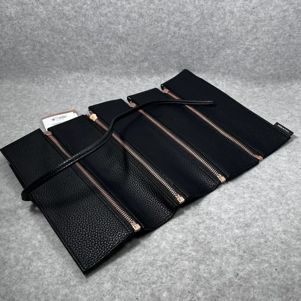 Sephora Beauty‎ Insider Roll It Up PRO Brush Roll 5 Pouch Rose Gold Makeup Case
